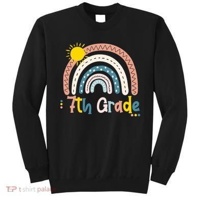 Boho Rainbow Sun For Teachers Women Hello 7th Grade Gift Sweatshirt