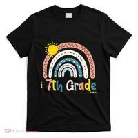 Boho Rainbow Sun For Teachers Women Hello 7th Grade Gift T-Shirt thumb 0