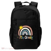 Boho Rainbow Sun For Teachers Women Hello 7th Grade Gift Backpack thumb 0