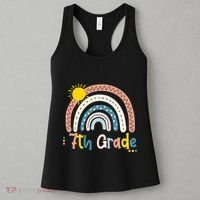 Boho Rainbow Sun For Teachers Women Hello 7th Grade Gift Women's Tank Top thumb 3