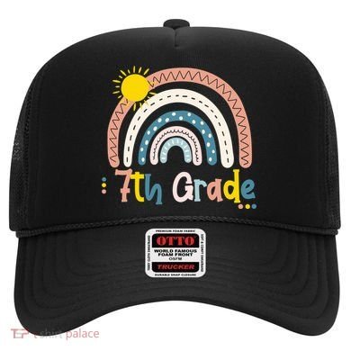 Boho Rainbow Sun For Teachers Women Hello 7th Grade Gift Hat
