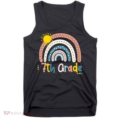Boho Rainbow Sun For Teachers Women Hello 7th Grade Gift Tank Top