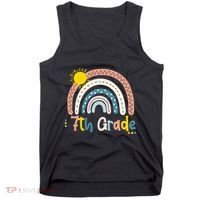 Boho Rainbow Sun For Teachers Women Hello 7th Grade Gift Tank Top thumb 0