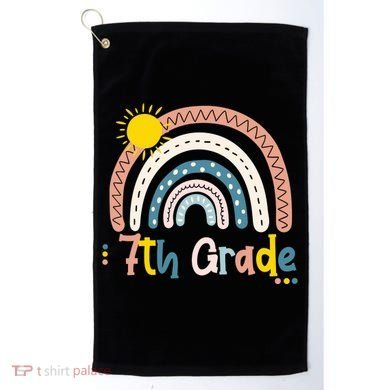 Boho Rainbow Sun For Teachers Women Hello 7th Grade Gift Golf Towel