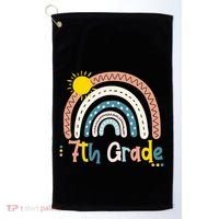 Boho Rainbow Sun For Teachers Women Hello 7th Grade Gift Golf Towel thumb 0