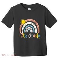 Boho Rainbow Sun For Teachers Women Hello 7th Grade Gift Toddler T-Shirt thumb 0