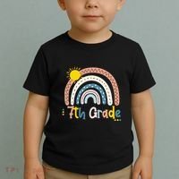 Boho Rainbow Sun For Teachers Women Hello 7th Grade Gift Toddler T-Shirt thumb 2