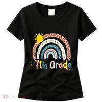 Boho Rainbow Sun For Teachers Women Hello 7th Grade Gift Women's T-Shirt thumb 0