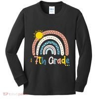 Boho Rainbow Sun For Teachers Women Hello 7th Grade Gift Kids Long Sleeve Shirt thumb 0