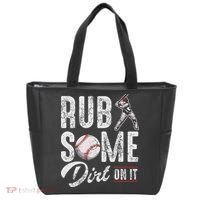 Baseball Rub Some Dirt On It Funny Humor Sayings Quotes Tote Bag thumb 0
