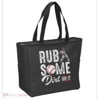 Baseball Rub Some Dirt On It Funny Humor Sayings Quotes Tote Bag thumb 2