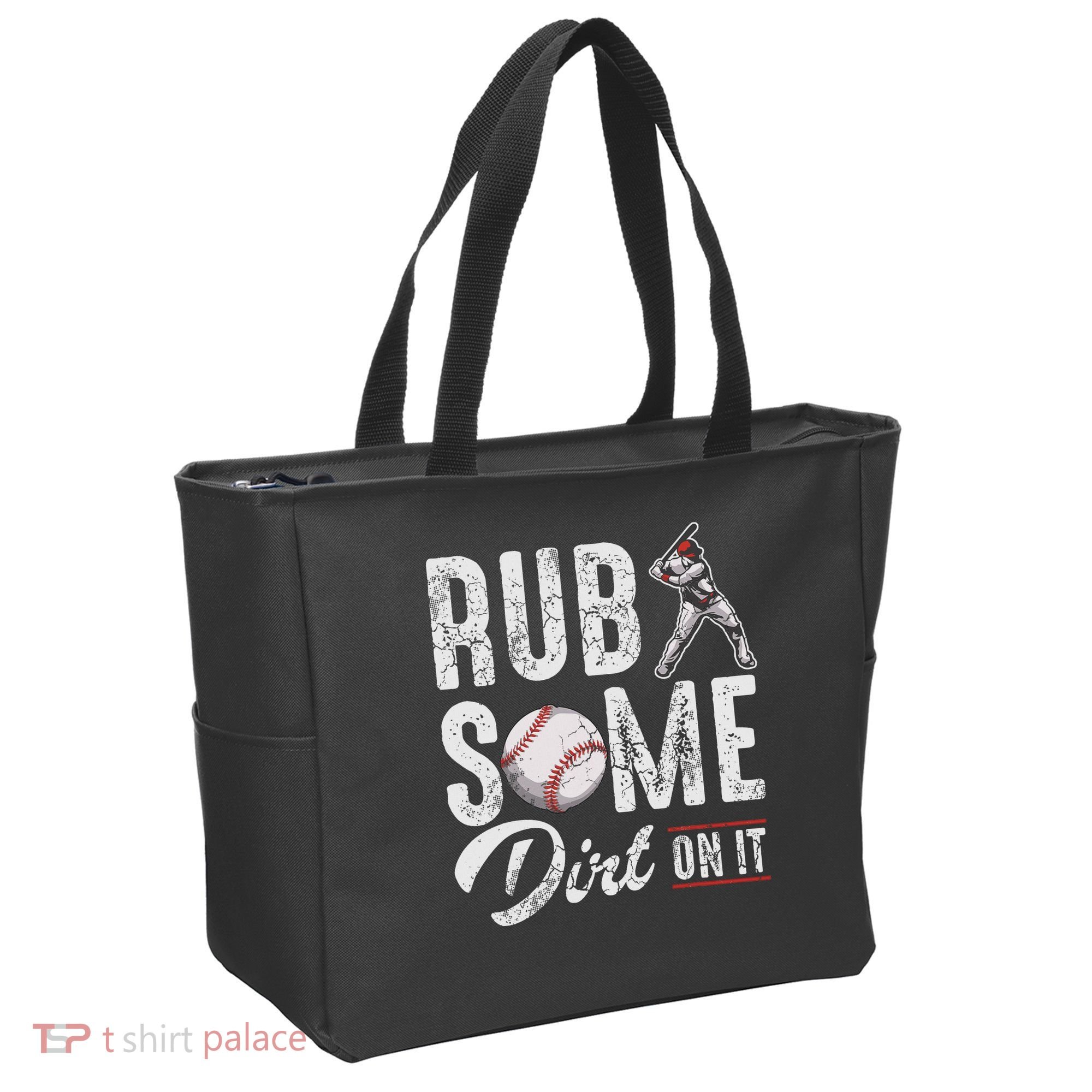 Baseball Rub Some Dirt On It Funny Humor Sayings Quotes Tote Bag