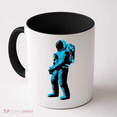 Blue Retro Space Astronaut Coffee Mug