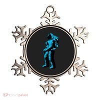 Blue Retro Space Astronaut Ornament thumb 0