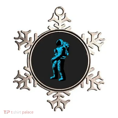 Blue Retro Space Astronaut Ornament