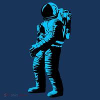 Blue Retro Space Astronaut Women's Sweatshirt thumb 2