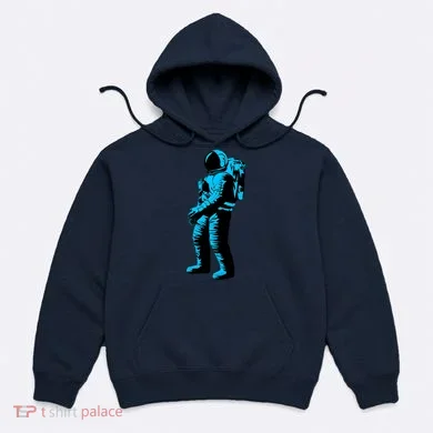 Blue Retro Space Astronaut Hoodie