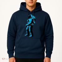 Blue Retro Space Astronaut Hoodie thumb 2