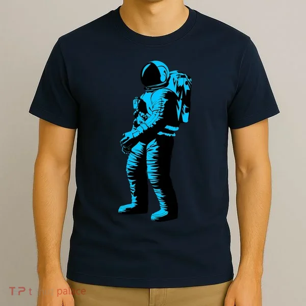 Blue Retro Space Astronaut T-Shirt