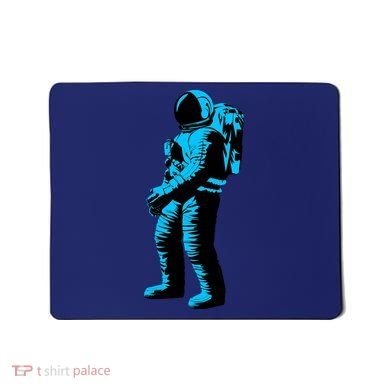 Blue Retro Space Astronaut Mousepad