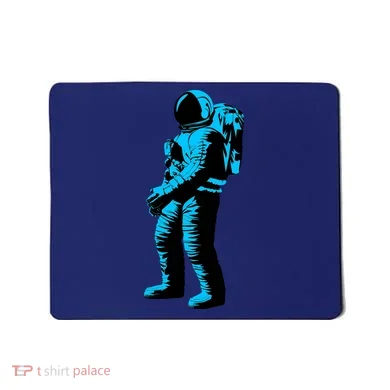 Blue Retro Space Astronaut Mousepad