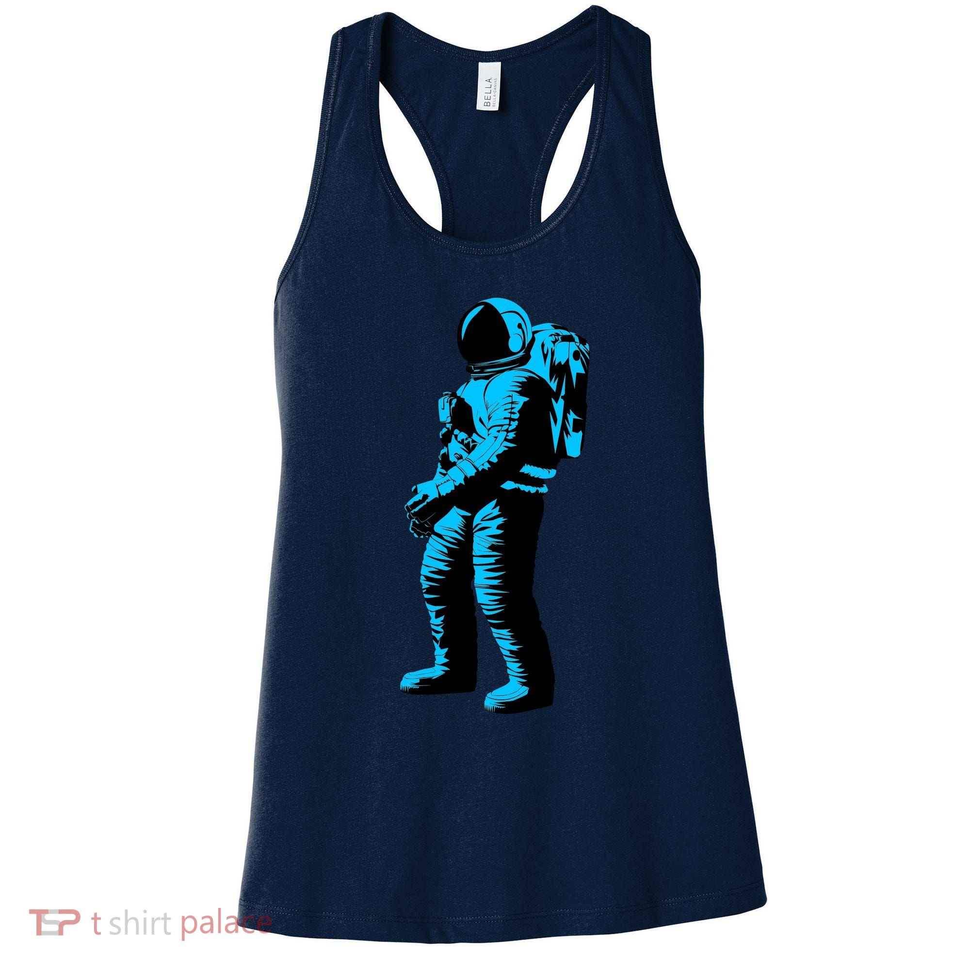 Blue Retro Space Astronaut Women's Tank Top