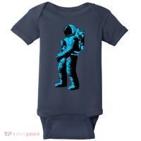 Blue Retro Space Astronaut Baby Bodysuit thumb 0