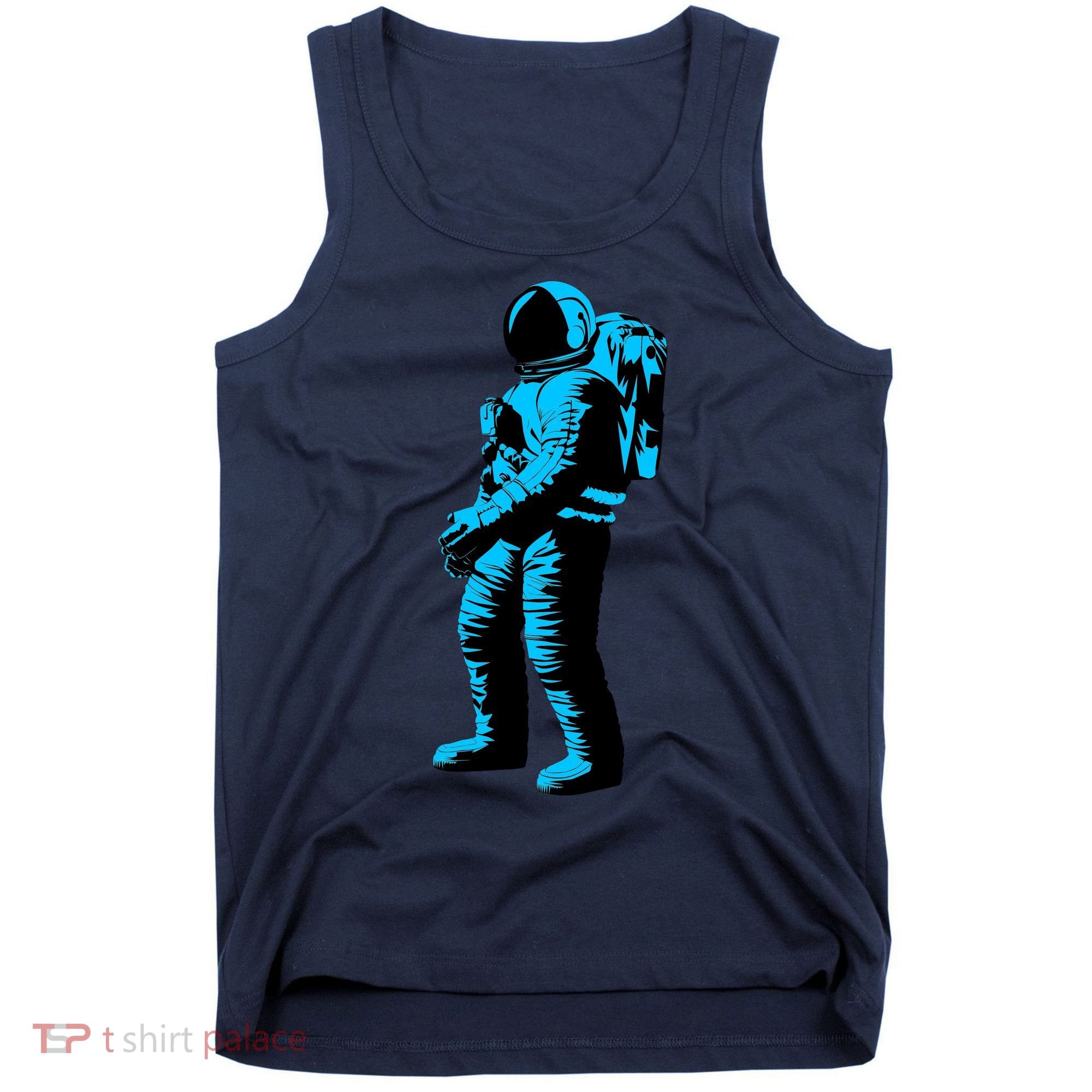 Blue Retro Space Astronaut Tank Top