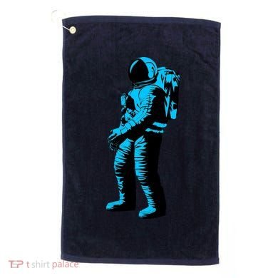 Blue Retro Space Astronaut Golf Towel