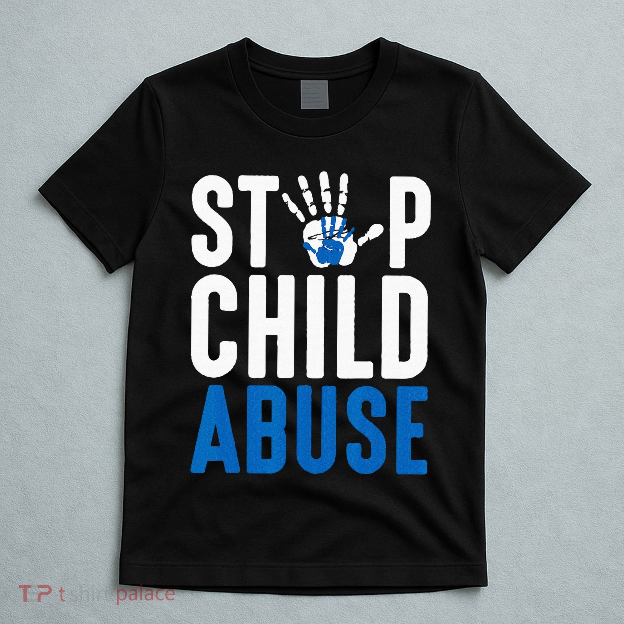 Blue Ribbon Stop Child Abuse Prevention Month Awareness T-Shirt