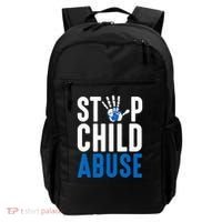 Blue Ribbon Stop Child Abuse Prevention Month Awareness Backpack thumb 0