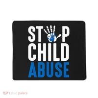 Blue Ribbon Stop Child Abuse Prevention Month Awareness Mousepad thumb 0