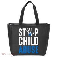 Blue Ribbon Stop Child Abuse Prevention Month Awareness Tote Bag thumb 0