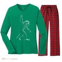 Bigfoot Rock Star Women's Long Sleeve Flannel Pajama Set  thumb 0