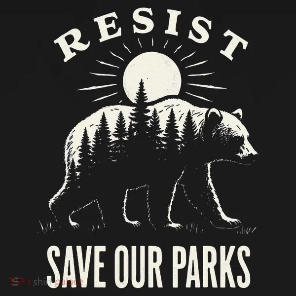 Bear Resist Save Our Parks Bucket Hat