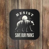 Bear Resist Save Our Parks Coaster thumb 0