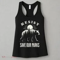 Bear Resist Save Our Parks Women's Tank Top thumb 3