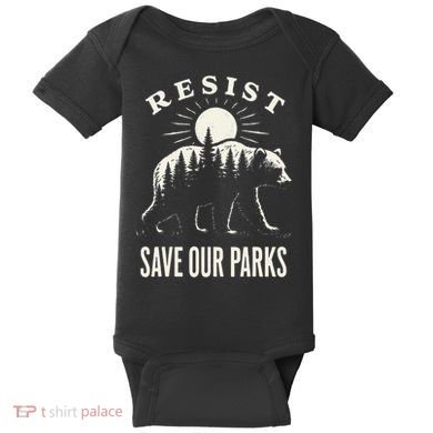 Bear Resist Save Our Parks Baby Bodysuit