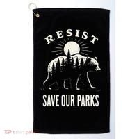 Bear Resist Save Our Parks Golf Towel thumb 0