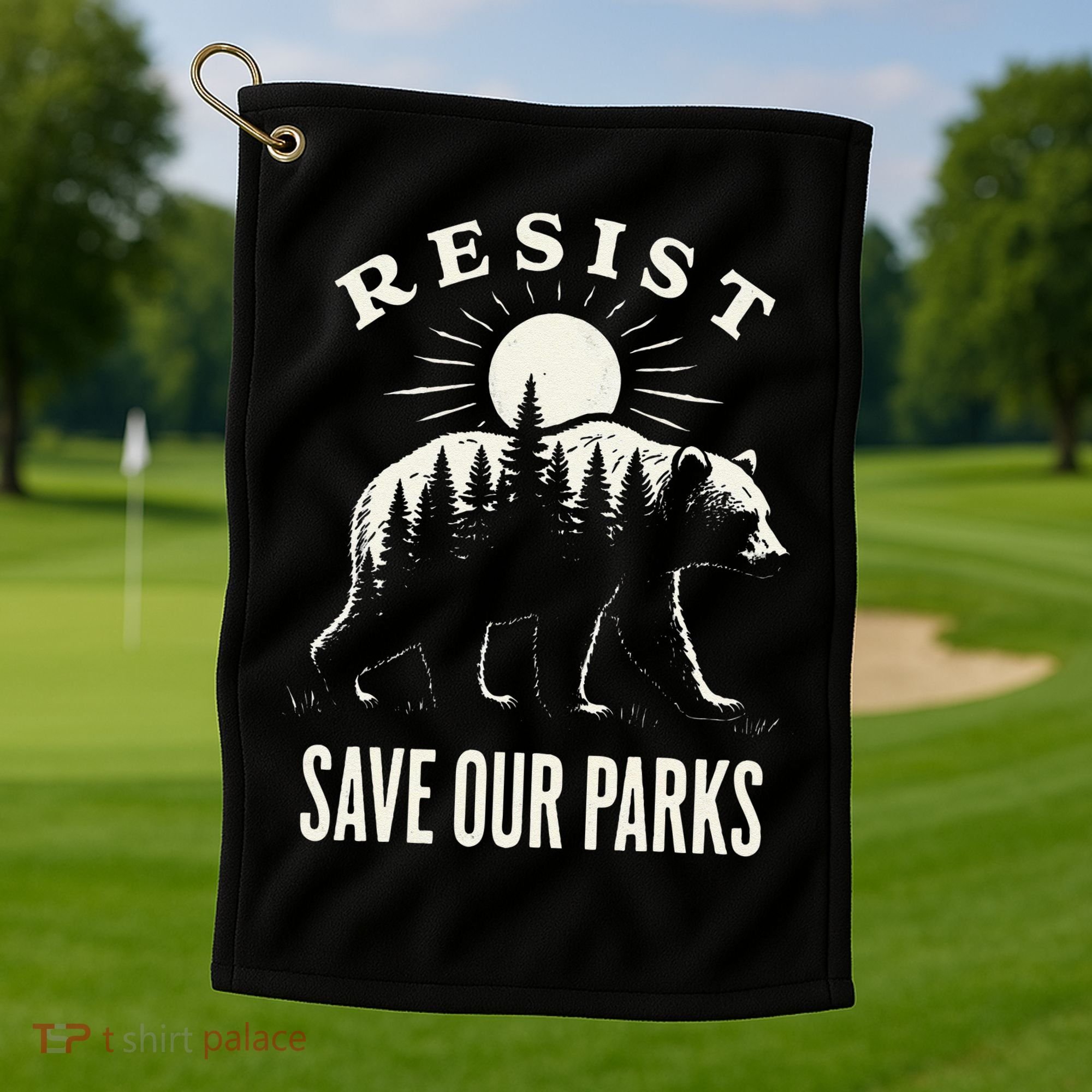 Bear Resist Save Our Parks Golf Towel