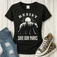 Bear Resist Save Our Parks Women's T-Shirt thumb 3