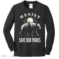 Bear Resist Save Our Parks Kids Long Sleeve Shirt thumb 0