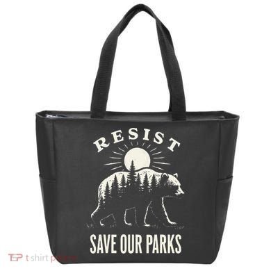 Bear Resist Save Our Parks Tote Bag