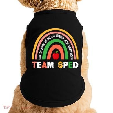 Boho Rainbow Special Needs Teacher Team Sped Great Gift Doggie Tank