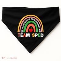 Boho Rainbow Special Needs Teacher Team Sped Great Gift USA-Made Doggie Bandana thumb 0