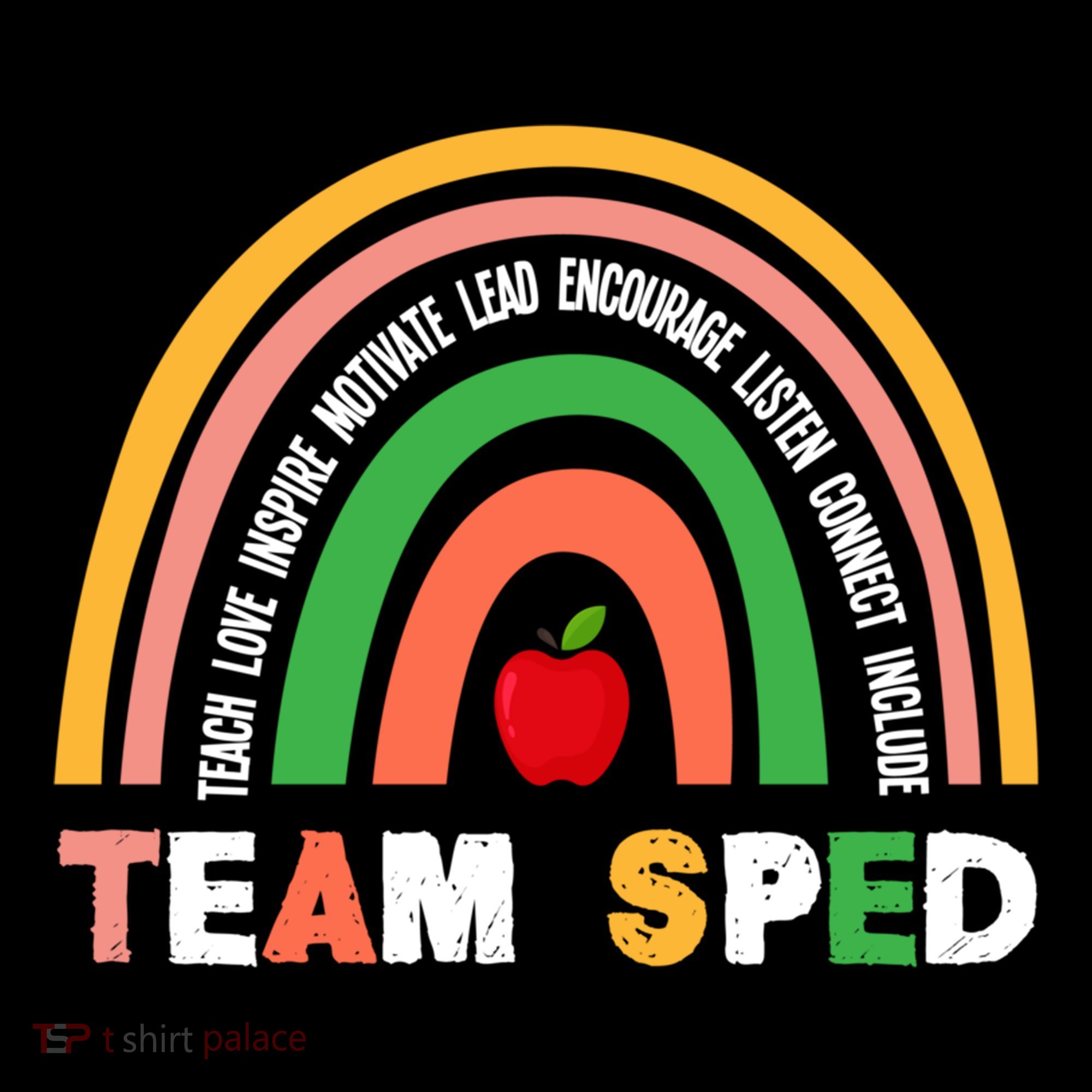 Boho Rainbow Special Needs Teacher Team Sped Great Gift Backpack