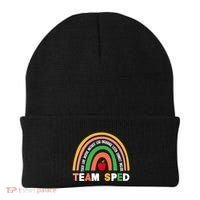 Boho Rainbow Special Needs Teacher Team Sped Great Gift Beanie thumb 0