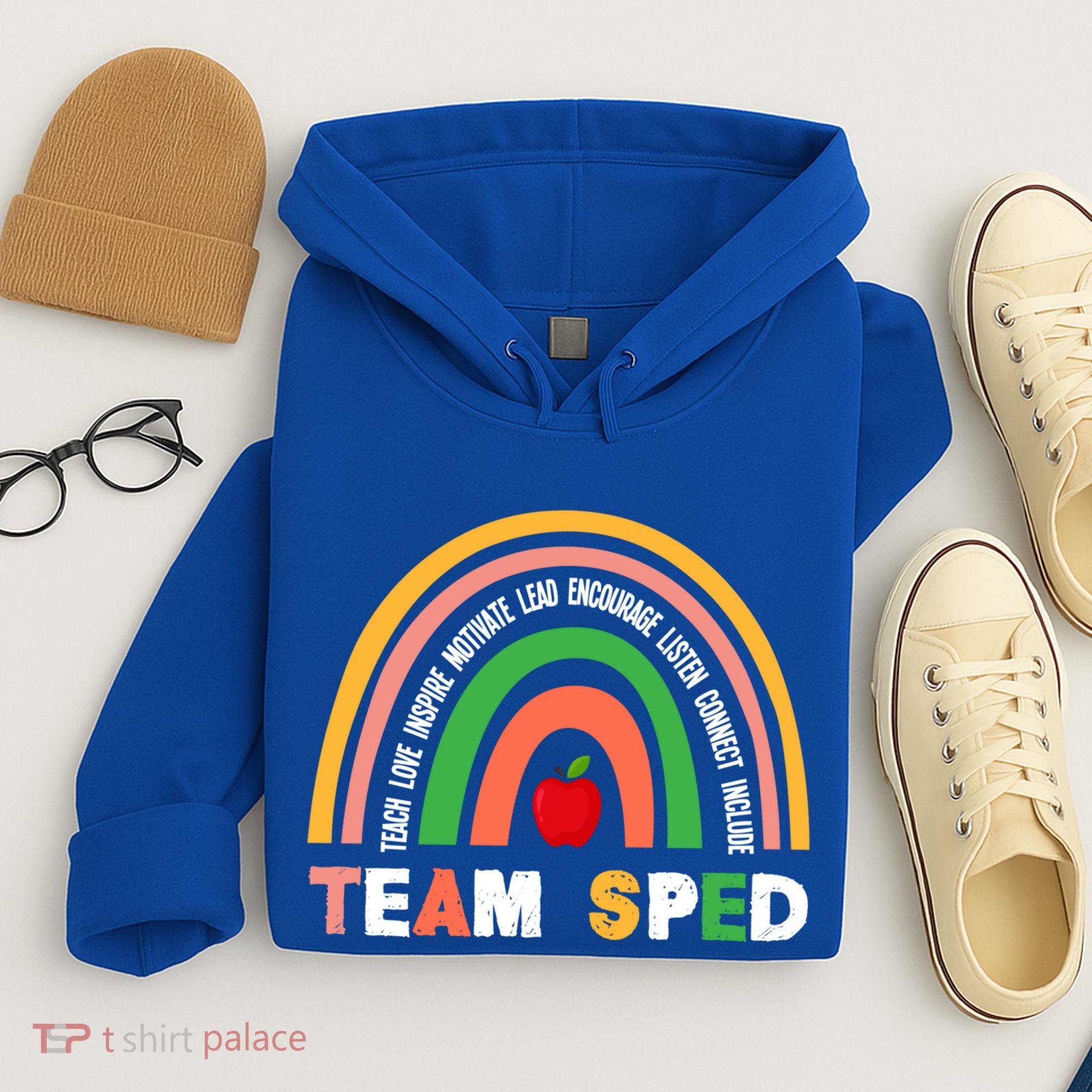 Boho Rainbow Special Needs Teacher Team Sped Great Gift Hoodie