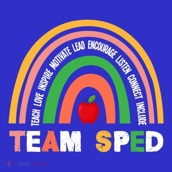 Boho Rainbow Special Needs Teacher Team Sped Great Gift T-Shirt