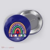 Boho Rainbow Special Needs Teacher Team Sped Great Gift Button thumb 0